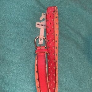Dockers Red Leather Medium Belt
